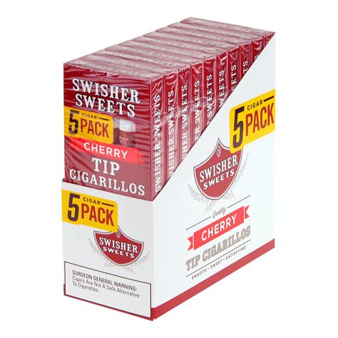 Swisher Sweets Cherry Tip Cigarillos 10 Packs of 5 – Tobacco Stock