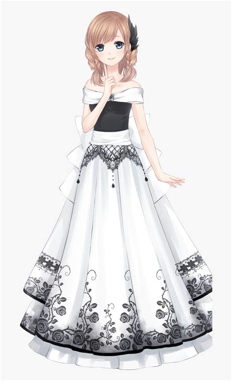 Dress Anime Girl Drawing, HD Png Download , Transparent Png Image - PNGitem