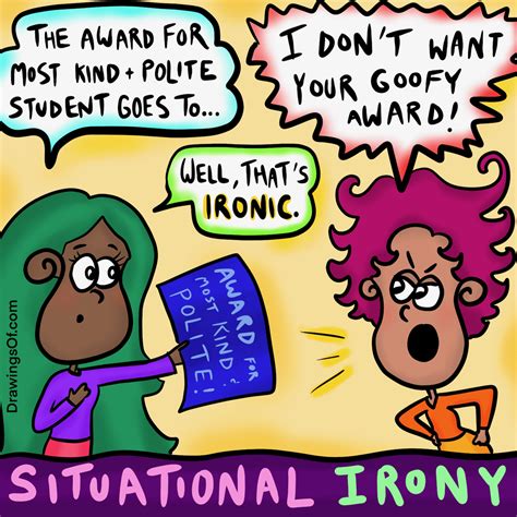 Types of Irony: Definitions and Examples, Illustrated - Drawings Of...