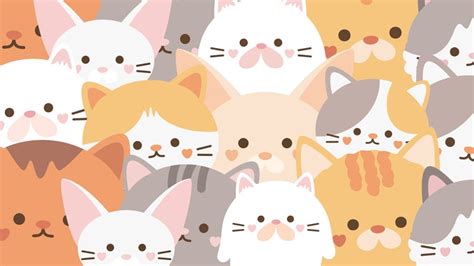 Free and customizable cute cat wallpaper templates