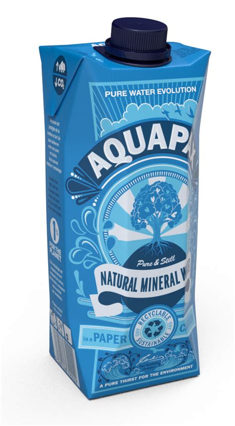 Aquapax - Pure Mineral Water in a Paper Carton | Water branding, Water ...