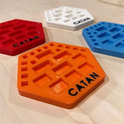 4 Catan Game Piece Organizers - 3D printed