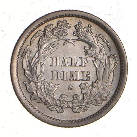 1872-S Seated Liberty Half Dime - Mint Mark Above Bow ...