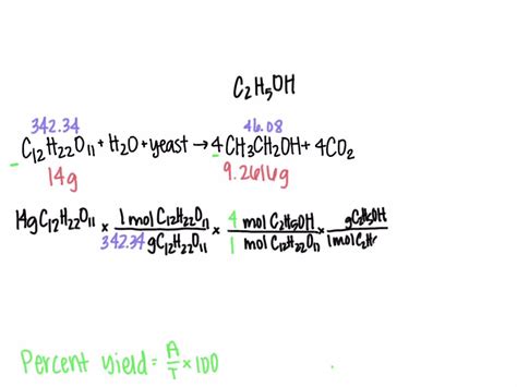 Yeast Fermentation Equation