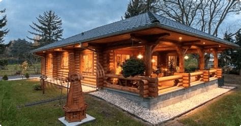 One Floor Log Cabin Plans - floorplans.click