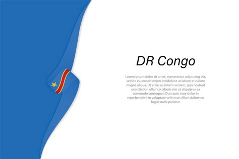 Wave flag of DR Congo with copyspace background 36449294 Vector Art at ...