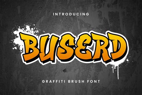 Buserd - A Graffiti Brush Font | Free Font Download