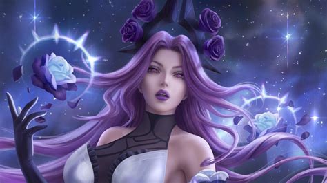 Syndra Withered Rose LoL 4K #4060a Wallpaper PC Desktop