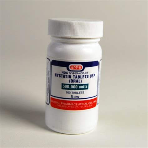 Nystatin, 500Mu, Oral, 100 Tablets/Bottle | McGuff