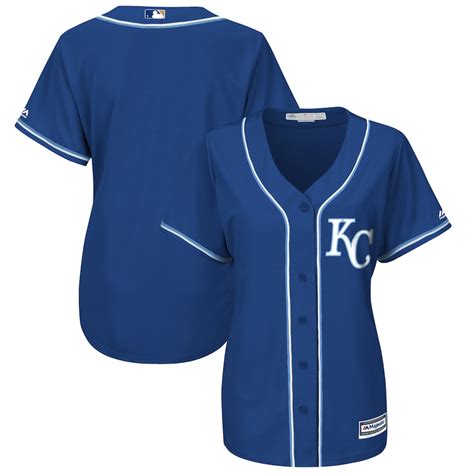 Women's Kansas City Royals Majestic Royal Alternate Plus Size Cool Base ...