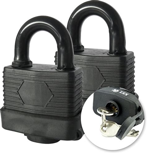 2X Heavy Duty 40mm Waterproof Padlocks Weatherproof Outdoor Gate Shed ...