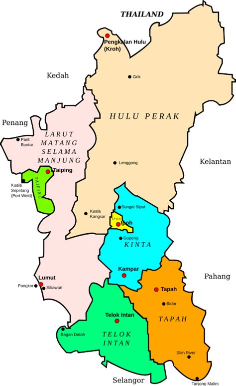 Map of Perak, Malaysia - Openclipart