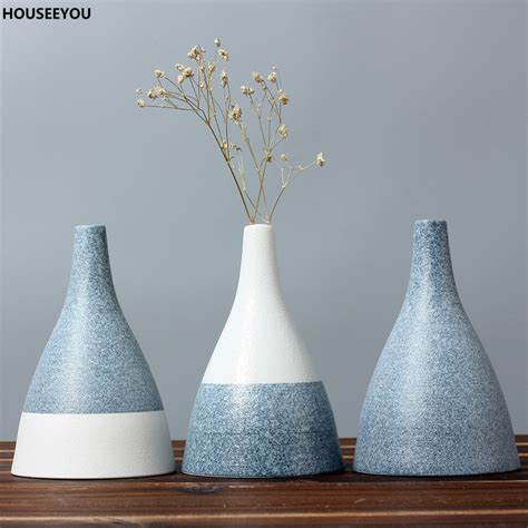 Decorative Ceramic Vases Fashion Creative Abstract Flower Vase Pot Home ...