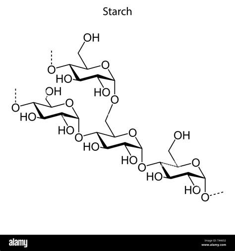 Skeletal formula of starch. chemical molecule Stock Vector Image & Art ...