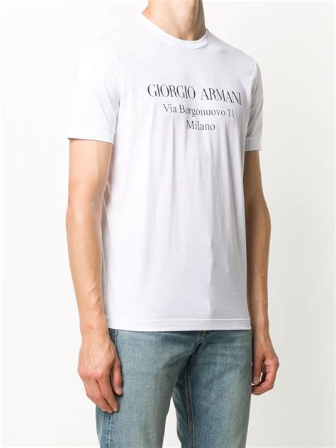 Giorgio Armani Logo Print T-shirt | White | FARFETCH