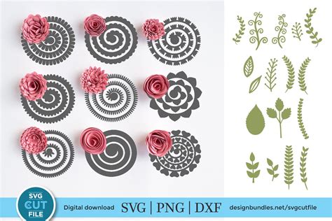 Free Rolled Flower Svg Files For Cricut | Best Flower Site