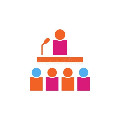 Conference Vector Icon Design Template Stock Vector - Illustration of ...