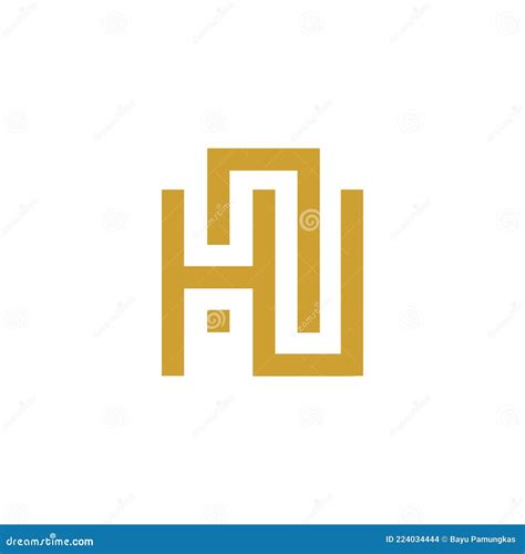 HNU Initial Letter Logo Design Element. Logo Vector Template Stock ...