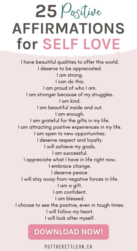 printable list of positive affirmations pdf - Paris Maloney