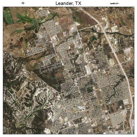 Aerial Photography Map of Leander, TX Texas