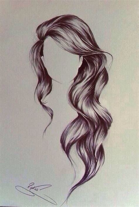 Wavy Hair Drawing at GetDrawings | Free download