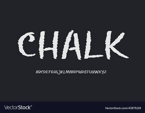 Chalk alphabet handwritten sketchy font school Vector Image