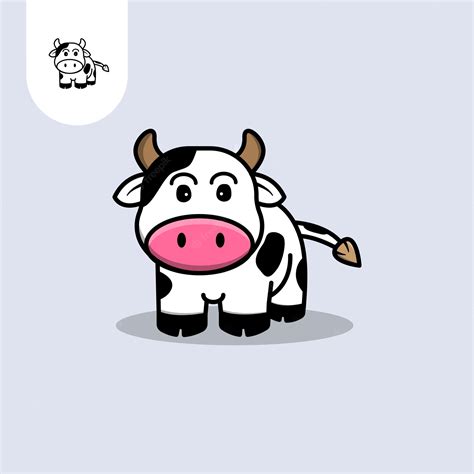 Premium Vector | Cute cow vector logo