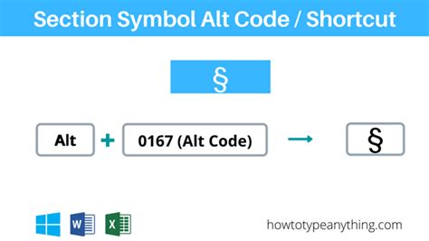 How to type Section symbol in Word/Excel (+ shortcut) - How to Type ...