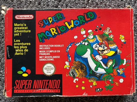 Super Mario World SNES. Rare Red Box Variant, Complete. Super Mario ...