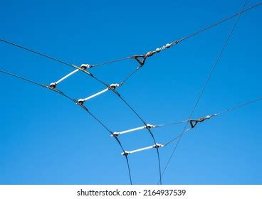 Overhead Catenary Contact Wires Electric Trolley Stock Photo 2164937539 ...