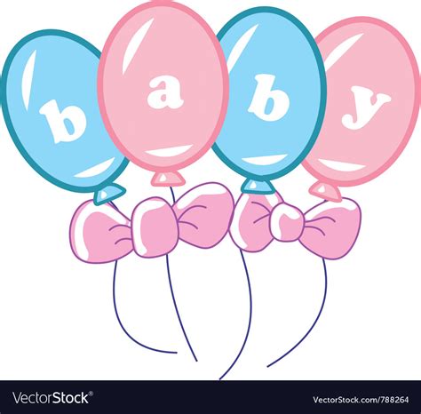 Baby balloons Royalty Free Vector Image - VectorStock