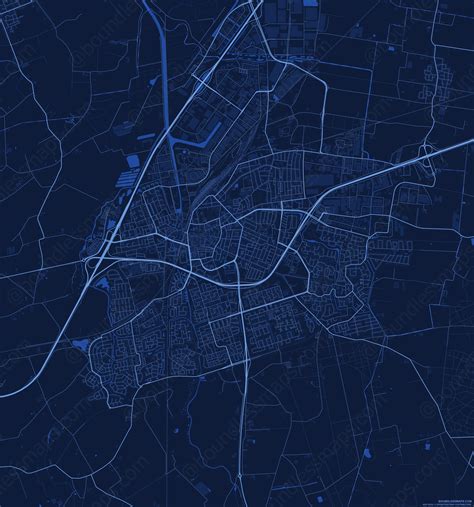 Roosendaal - Dark Blue Vector Map | Boundless Maps