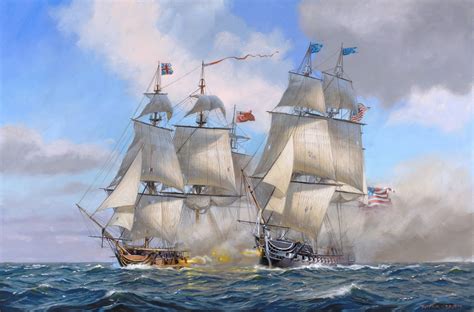 USS Constitution vs HMS Java — Patrick O'Brien Studio