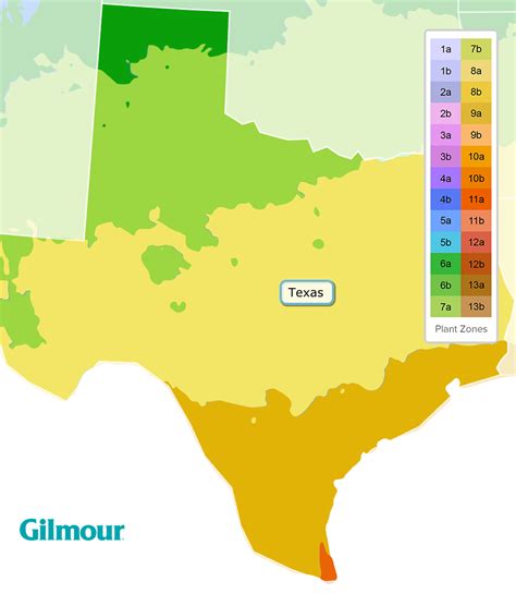 Texas Planting Zones - Growing Zone Map | Gilmour