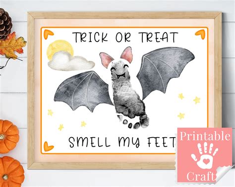 Trick or Treat Smell My Feet Halloween DIY Toddler Craft - Etsy