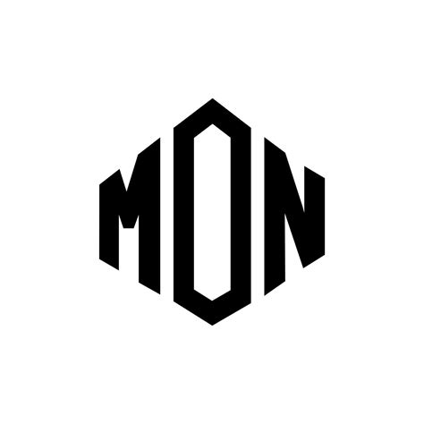 MON letter logo design with polygon shape. MON polygon and cube shape ...