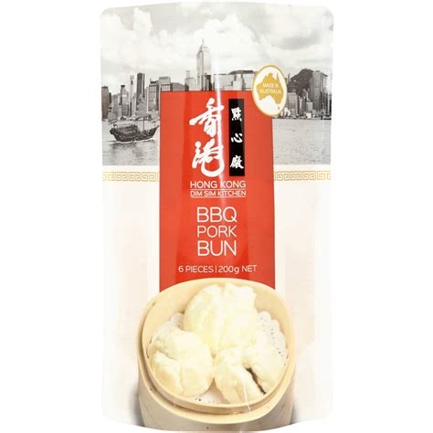 Calories in Hong Kong Dim Sim Kitchen Frozen BBQ Pork Buns 6 Pieces ...