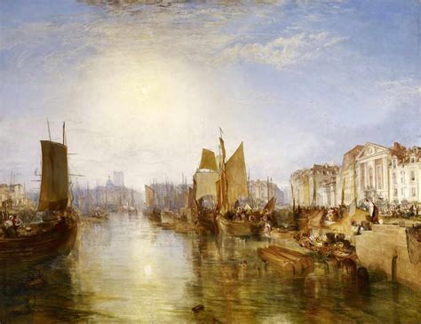 Porto de Dieppe (1826) de William Turner | Tela para Quadro na Santhatela