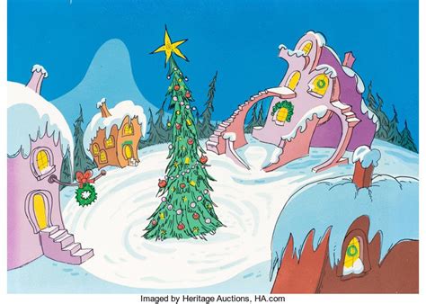 Animation Art:Painted cel background, How the Grinch Stole Christmas ...