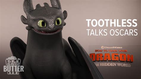 Toothless "talks" Oscars | 'How to Train Your Dragon 3' Interview ...