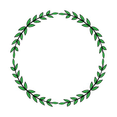 Green Leaves Circle Border Design, Green Leaves, Green Leaves Circle ...