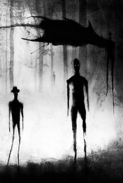 Art Print, Shadow People in the Woods, the Dark Watchers, Wall Art for ...