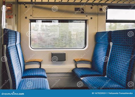 Inside The Wagon Train Germany, Dusseldorf. Empty Train Interior ...