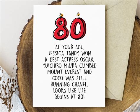 Funny 80th Birthday Card Printable 80th Birthday Gift for Men - Etsy