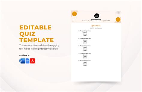 Quiz Templates in Google Docs - FREE Download | Template.net