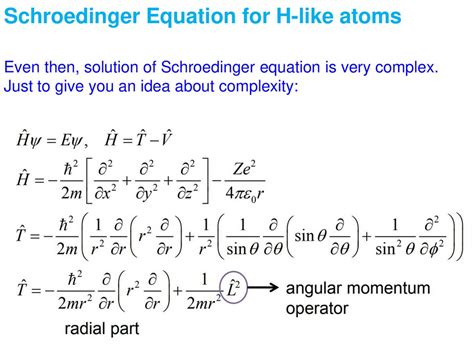 Quantum Mechanics 2: Schroedinger equation. Atomic wave functions ...