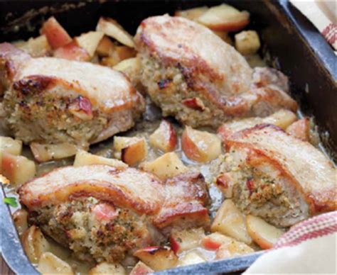 Apple stuffed pork chops Recipe - EatOut