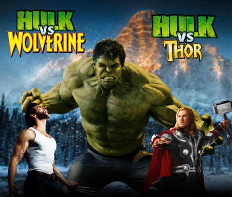 Hulk vs Wolverine and Thor by ArkhamNatic on DeviantArt