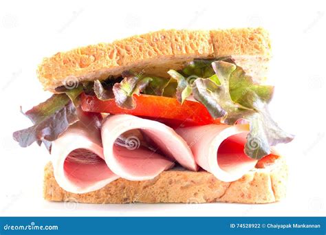 Sandwich bologna sausage stock photo. Image of lettuce - 74528922