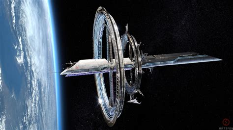 'Orbital Space Station Concept' by Mitchell Stuart [1184x664] : r ...